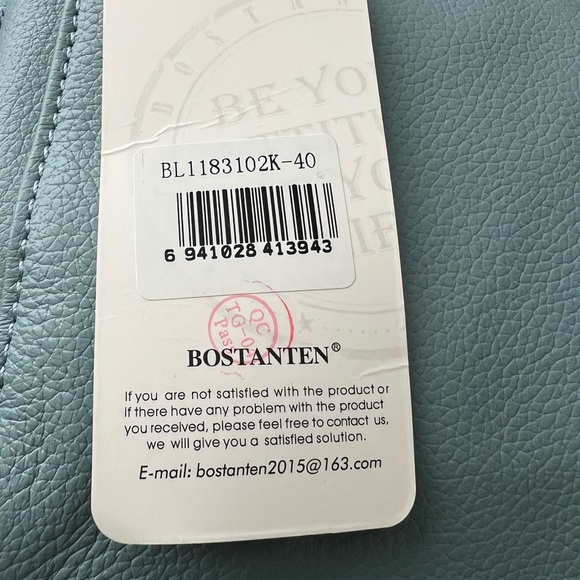 Bostanten Women Blue Leather Hobo Bag Shoulder Strap Tote Large Crossbody NEW - Picture 8 of 10